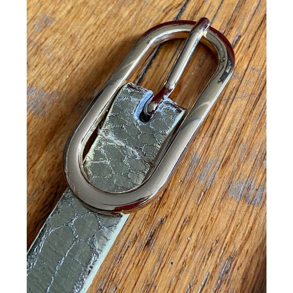 NINE WEST Gold Metallic Belt w/Chain Accent sz S - Picture 6 of 11